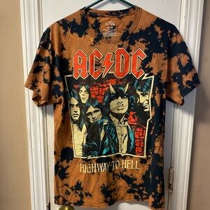 AC/DC Kids Tie-Dye 'Highway to Hell' Graphic Tee - Brown & Black